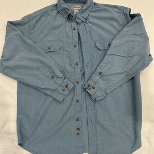 Carhartt Men's Casual Light Blue Button-Down Shirt